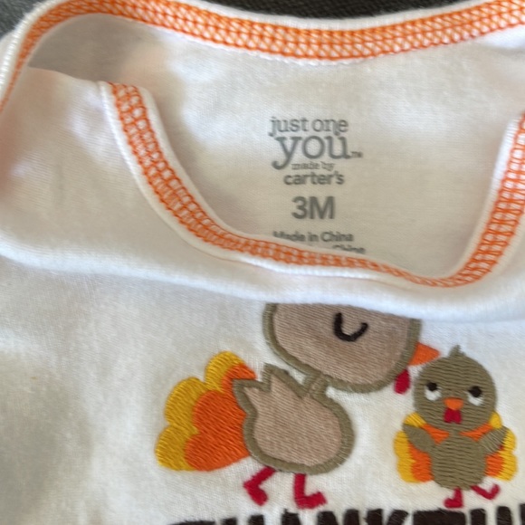 5 piece Halloween Thanksgiving one piece 3 Halloween pumpkin bibs and a onesie - Picture 13 of 14